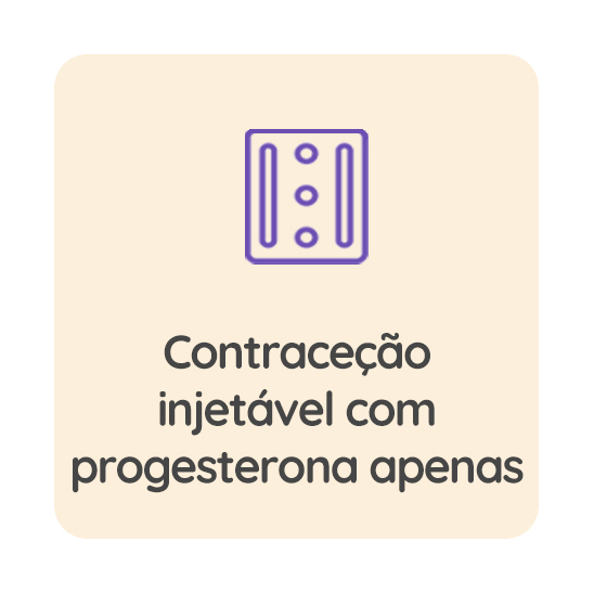 Contraceção injetável com progesterona apenas